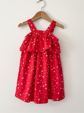 GAP EUC Patriotic Stars 4th of July Ruffle Dress